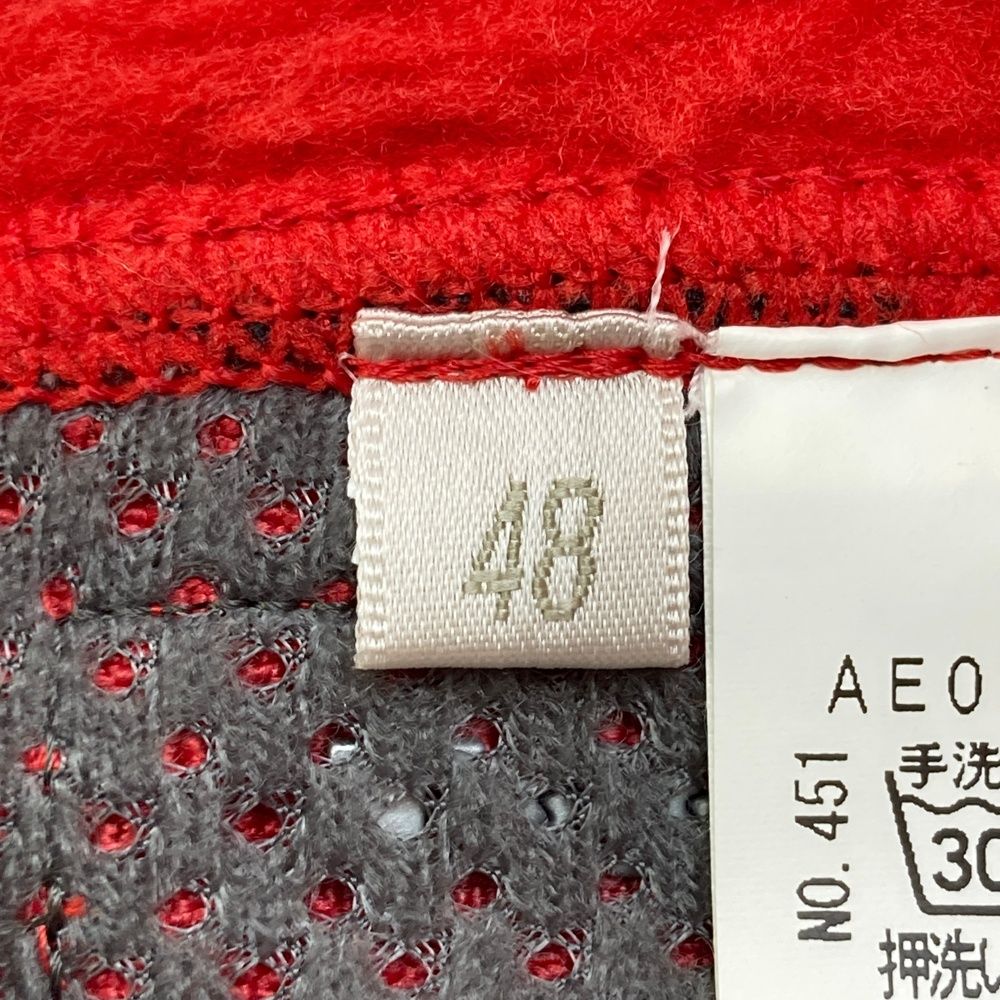 サイズ：48 ADABAT アダバット ボア ジップジャケット レッド系