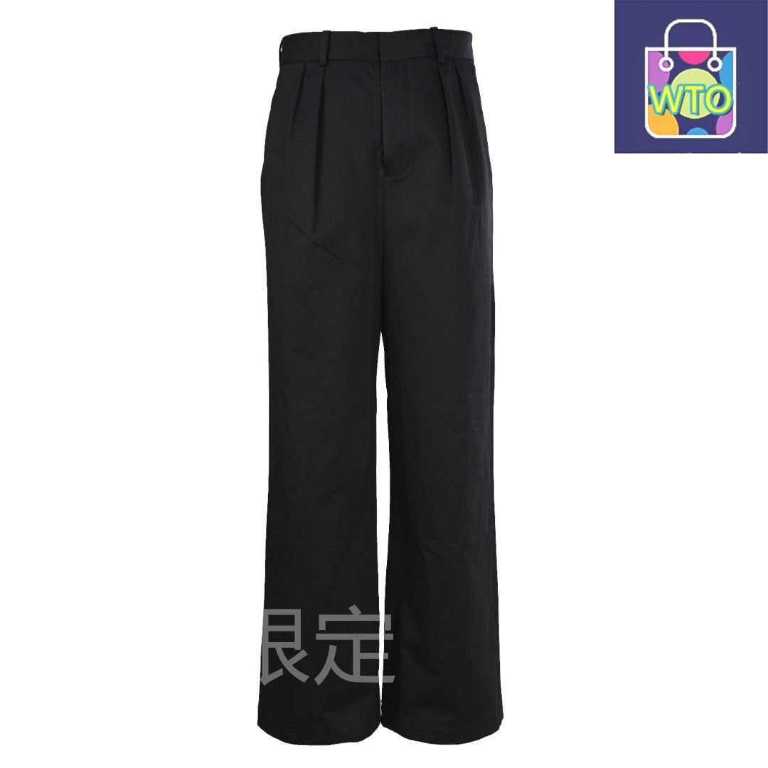 今日 Loewe ロエウェ プリーツドキャジュアルパンツ 高密度コットン斜文生地 生地酵洗 オリジナル皮パッチカジュアルパンツ