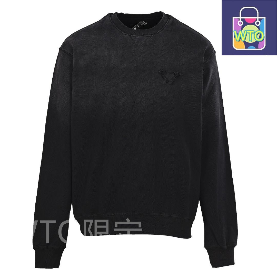 今日 Prada プラダ グラデーションウォッシュトライアングルロゴニットセーター 高グラム重ニットコットン生地