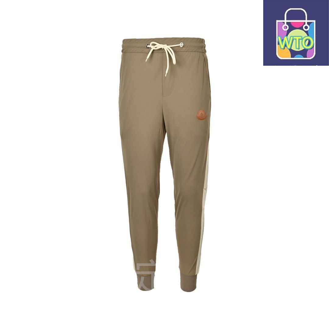 今日 Moncler モンクレール ロゴリボンパンツ ウエストに弾性とドローコードを採用