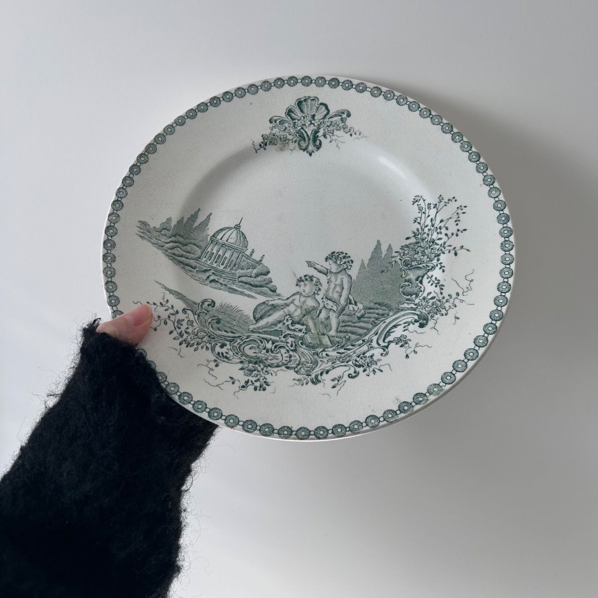 美品 フランスアンティーク サンタマン オーべピーヌ コンポティエ