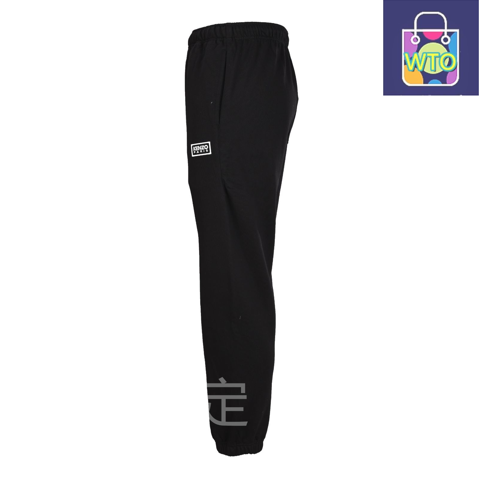 今日 Kenzo ケンゾー 白黒刺繍ロゴウェア 水洗プレシュリンク処理 輸入機刺繍 パンツ後部ポケット