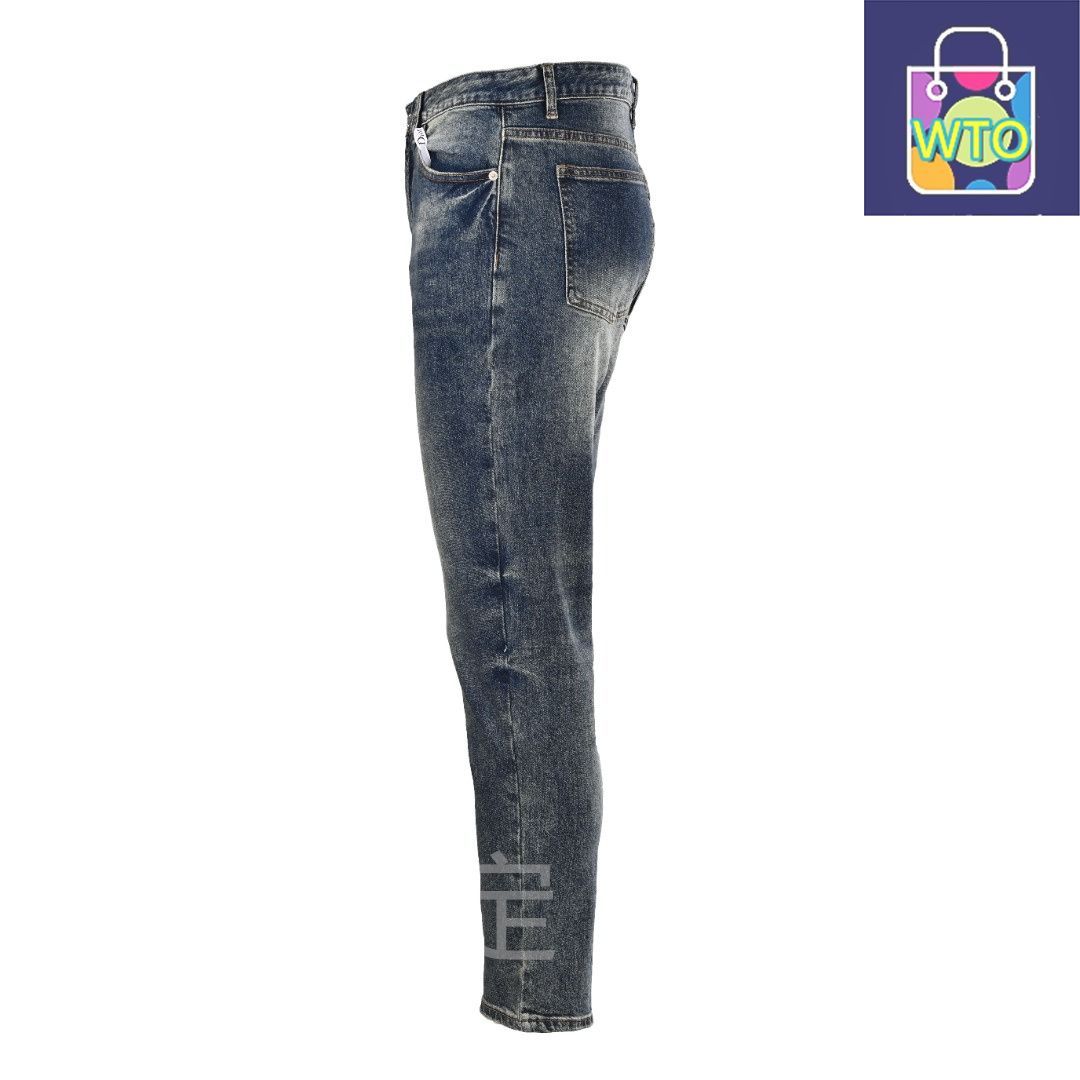 今日 Dior ディオール 後ポケット木人刺繍デニムパンツ 12.2オンス上質デニムと重度水洗加工パンツ