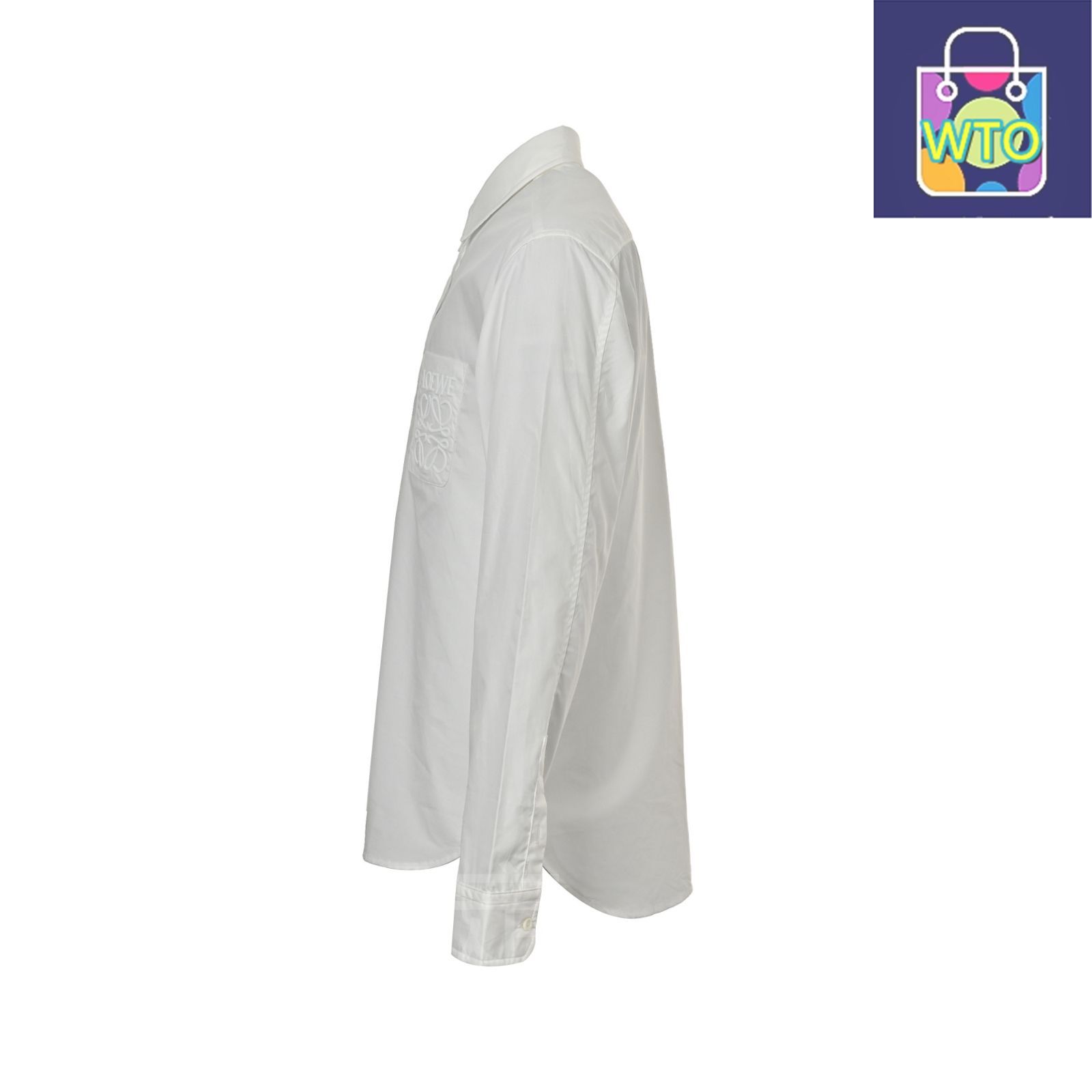 今日 Loewe ロエベ アナグラムポケット刺繍シリーズシャツ カスタム P Soft 風柔らかい綿素材アウター トップス