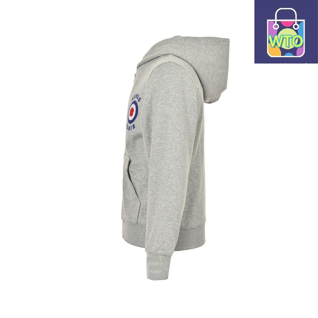 今日 Kenzo ケンゾー 23 FWブルーフラワーフード付きジッパースウェットシリーズ 410 g全棉軽抓毛素材YKKジッパー使用アウター トップス