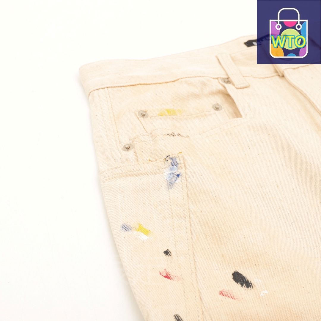 綿製斜紋布素材パンツ