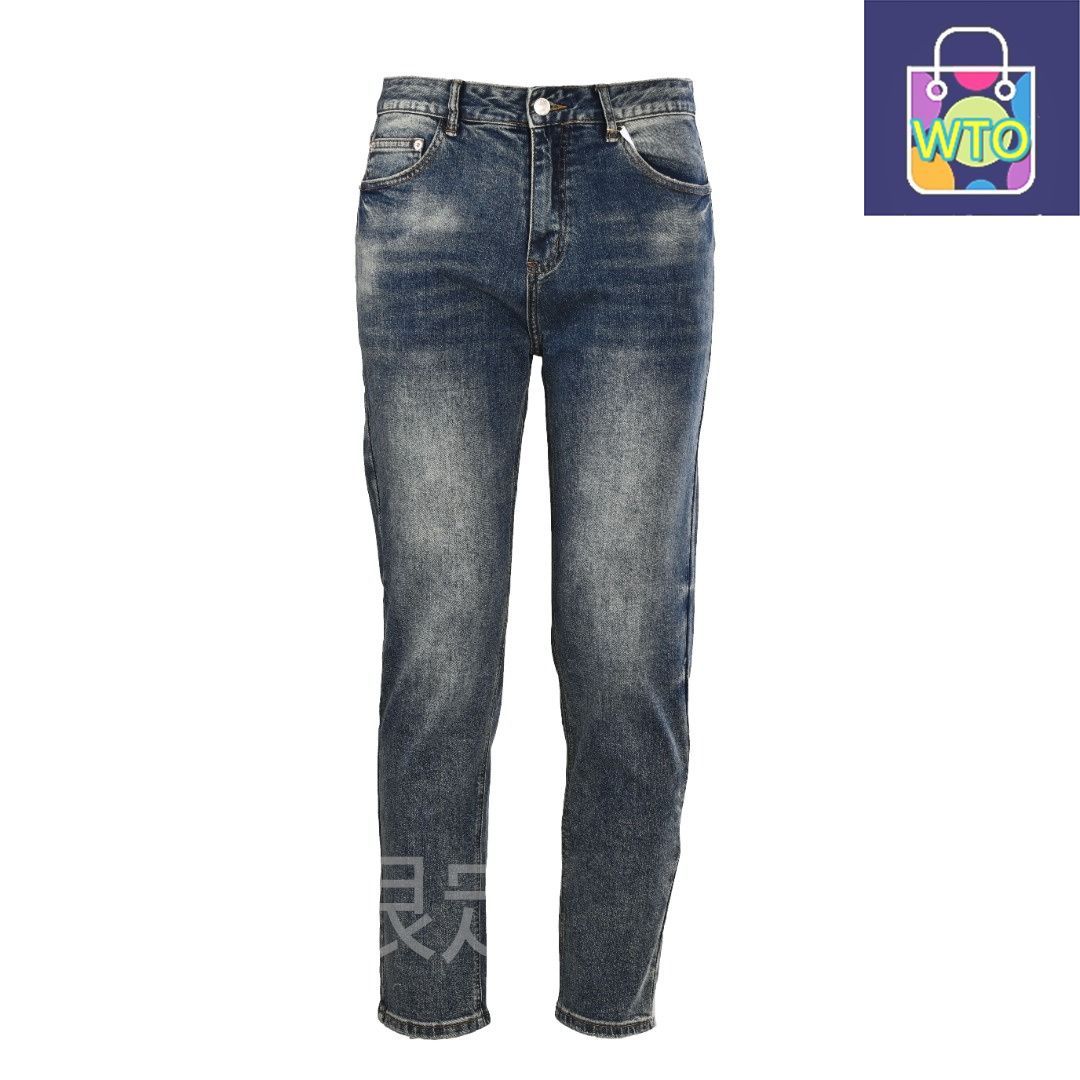 今日 Dior ディオール 後ポケット木人刺繍デニムパンツ 12 2オンス上質デニムと重度水洗加工パンツ