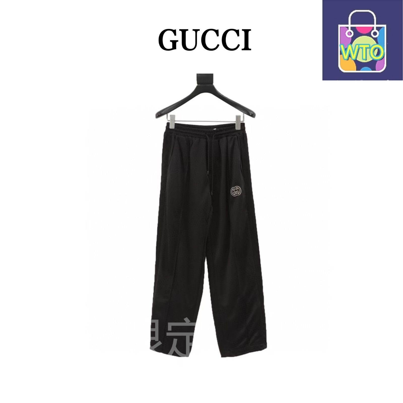 今日 Gucci グッチ 24FWロゴカットアウト刺繍ハーフジッパースクールウェアセット長 客供平織ポリエステルコットン素材パンツ