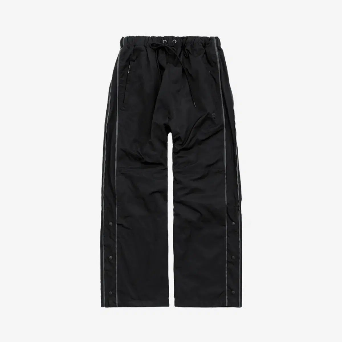 2 ポリテル 1011 ナイロン トラックパンツ トリプル ブラック スナップ