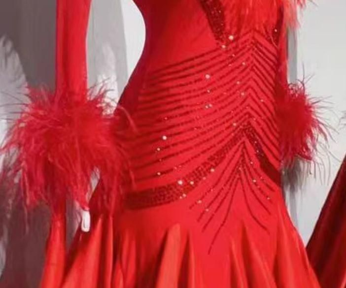 新品未使用オーダーメイド 社交ダンス衣装 スタンダードドレス