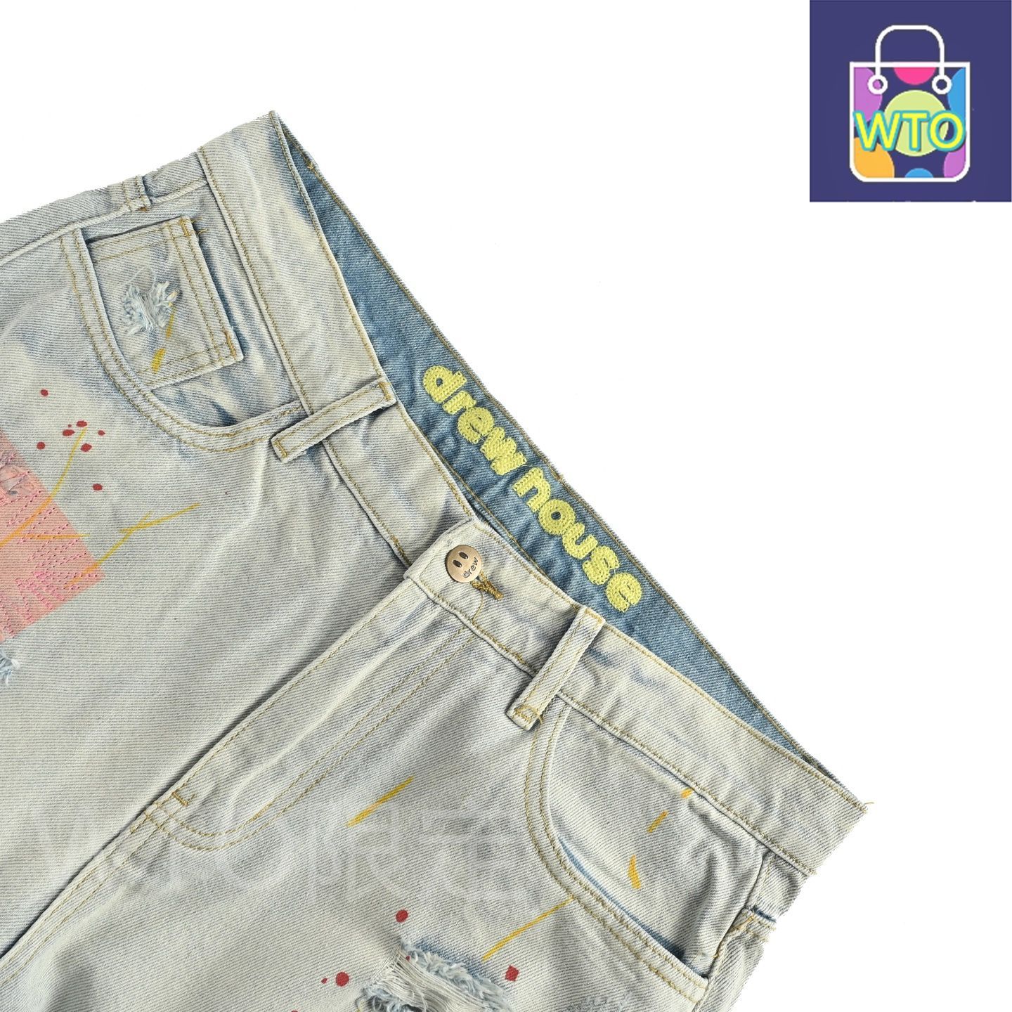 テディスマイル破れジーンズ