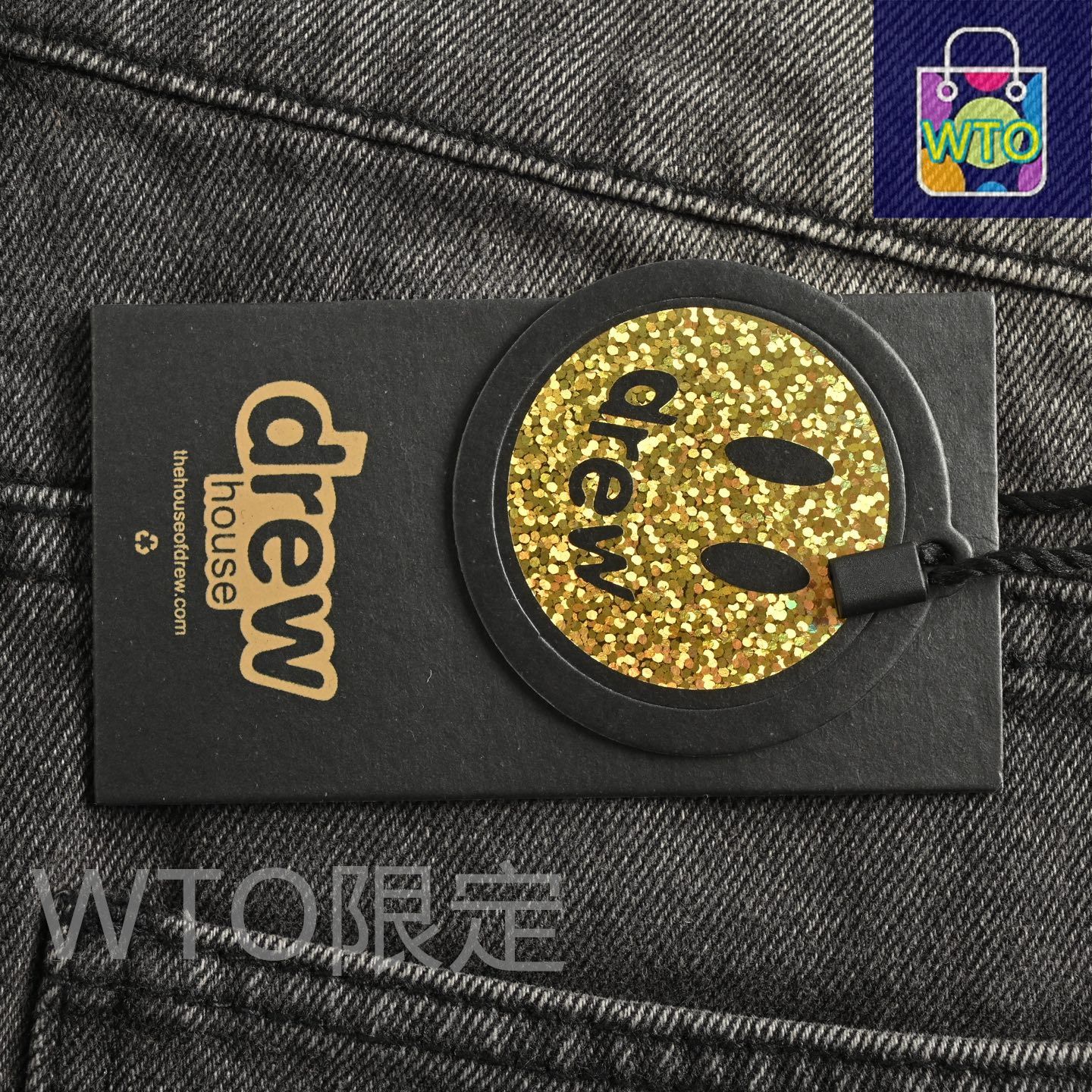  今日 Drew House ドリューハウス スマイル破れ水洗スプラッシュジーンズ 手作りデストロイド加工パンツ カジュアルパンツ パンツ