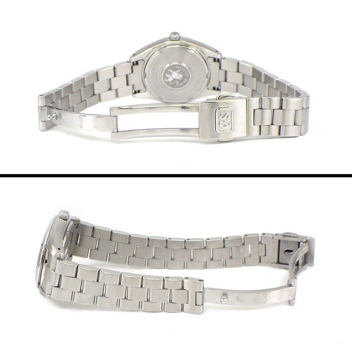  グランドセイコー Grand Seiko 腕時計 ヘリテージ STGF 267 4 J 52-0 AB 0 デイト ピンクシェル文字盤 SS クオーツアナログ 腕時計(デジタル) 時計