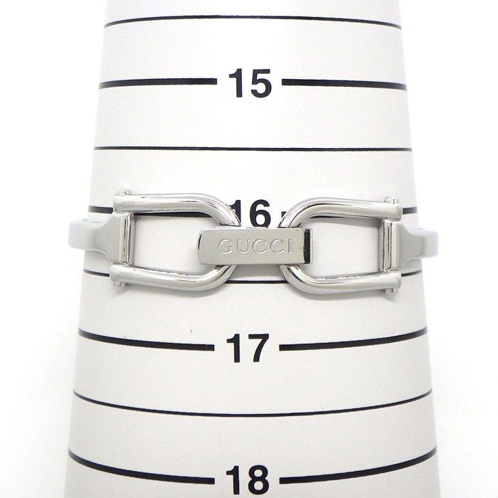  グッチ GUCCI 腕時計 バングルウォッチ 1500 L ホースビット レクタンギュラー ブラック文字盤 SS クオーツアナログ 腕時計(デジタル) 時計