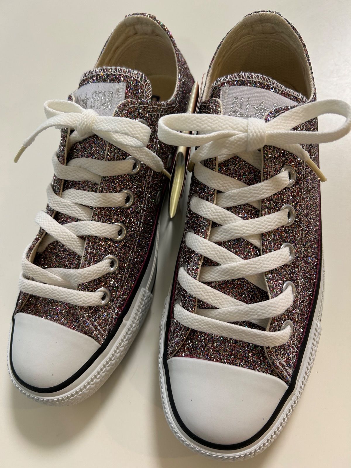 コンバース5 CJ 913オールスター イルミー OX ピンクマルチラメレディーススニーカー ウォーキングシューズ ジョギングシューズ カジュアルシューズ くつ クツ 紐靴 レースアップシューズ23.5センチレディース女性用婦人women