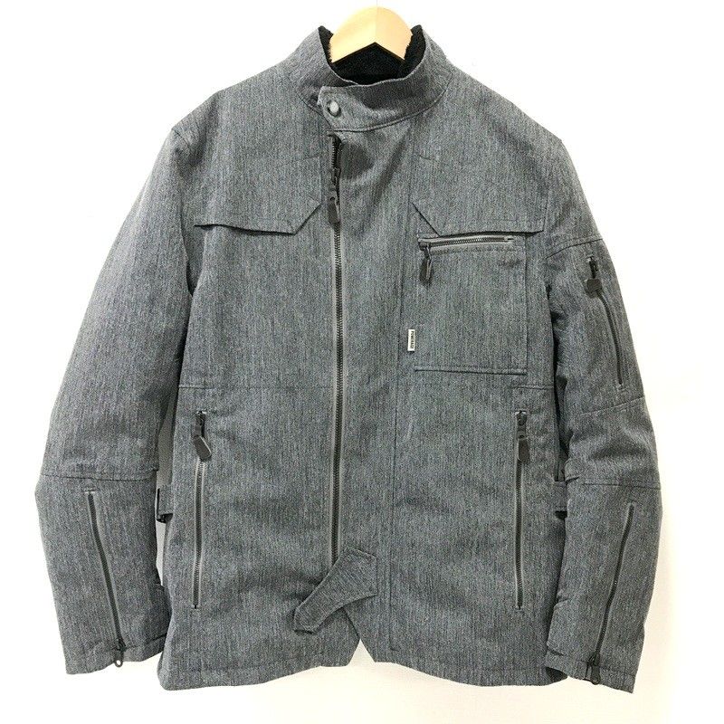 パワーエイジ トレンチライダース PJ 20203 バイクウェア ジャケット メンズ XLサイズ 古着 ヘリンボーングレー オートバイ ツーリング TA 3669
