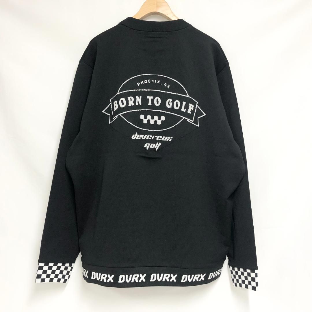 ○★新品未使用　DEVEREUX GOLF　チェッカーリブニット　S　ブラック 新品 未使用 DEVEREUX GOLF（デヴァローゴルフ） チェッカーリブニット