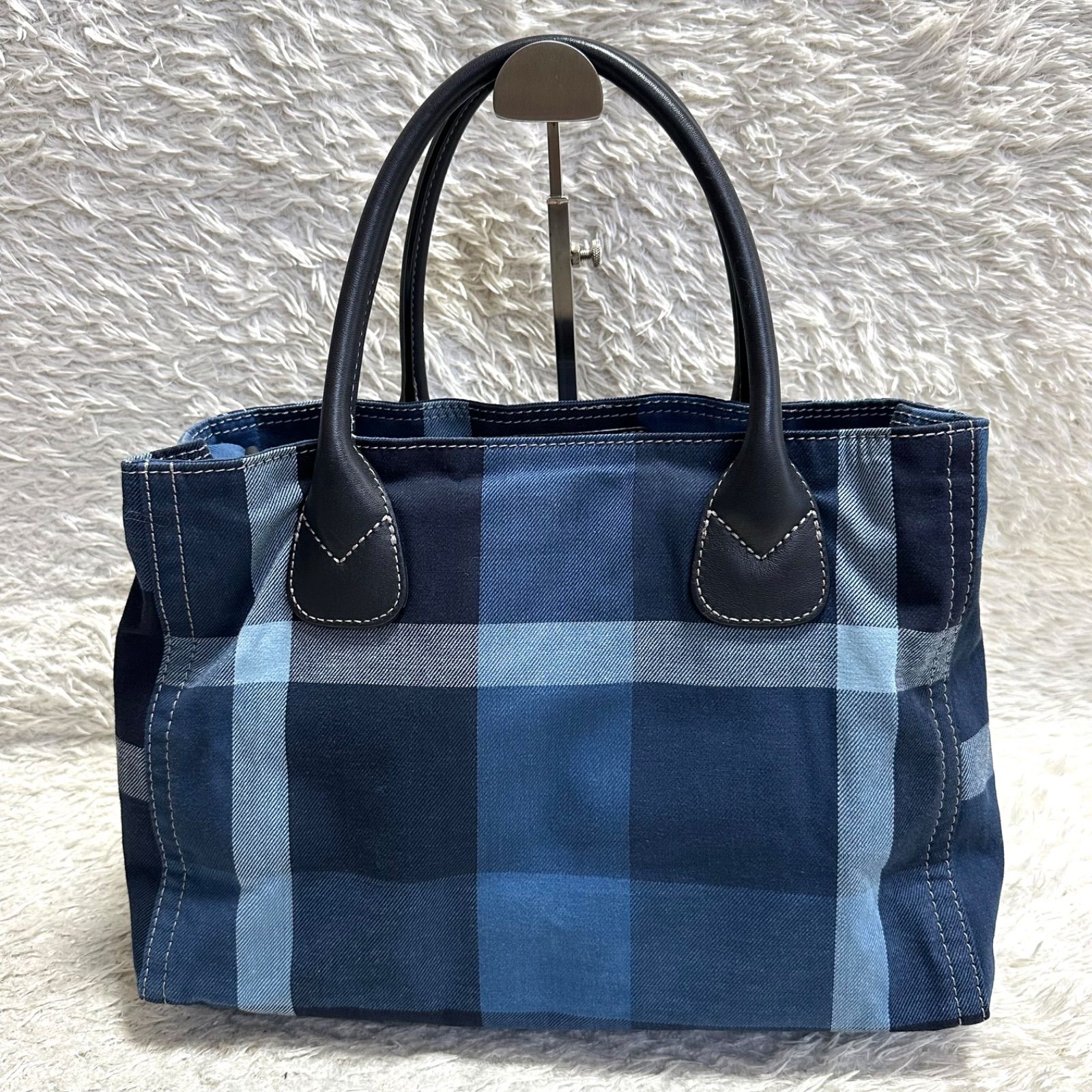 美品★BLUE LABEL CRESTBRIDGE 2way ハンドバッグ 良品】BLUE LABEL CRESTBRIDGE ブルーレーベルクレストブリッジ 2way
