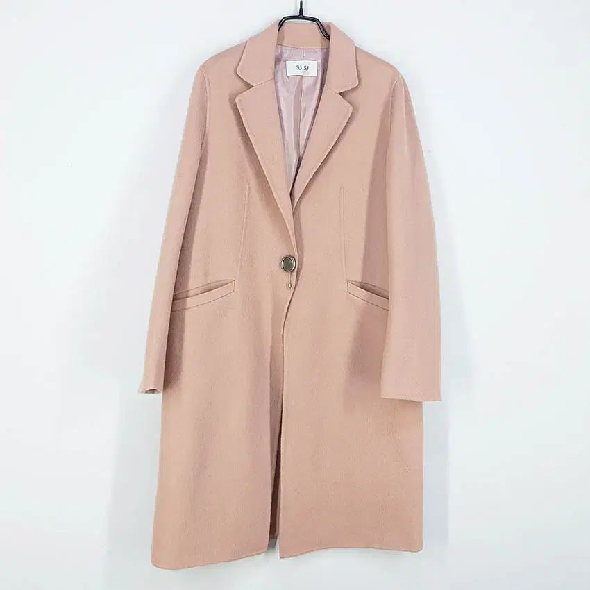 SJSJ レディース カシミア混 ロングウールコート インディーピンク HU41317