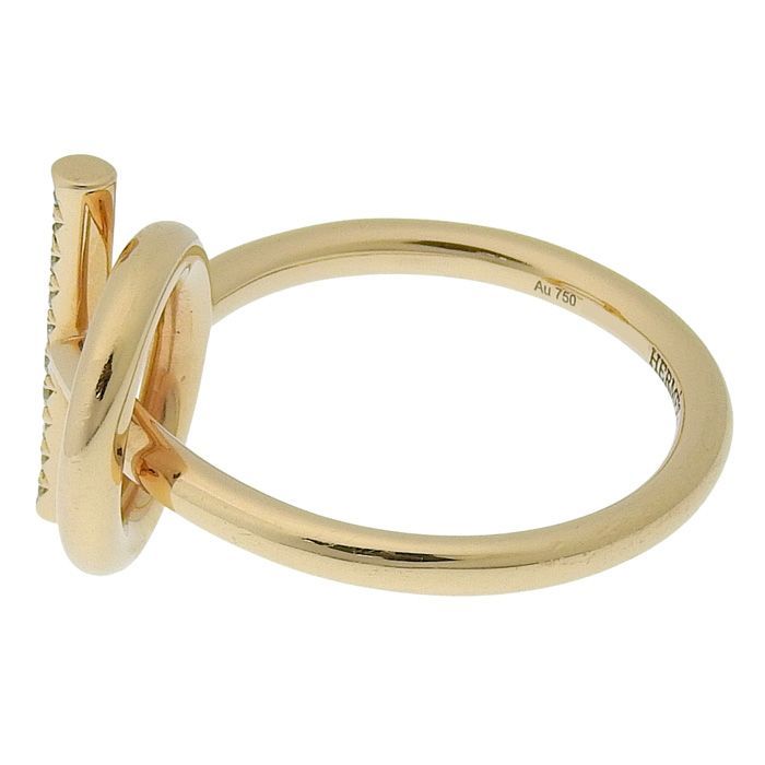 HERMES エルメス エシャペ ダイヤ リング PM K18PG 750 ピンクゴールド