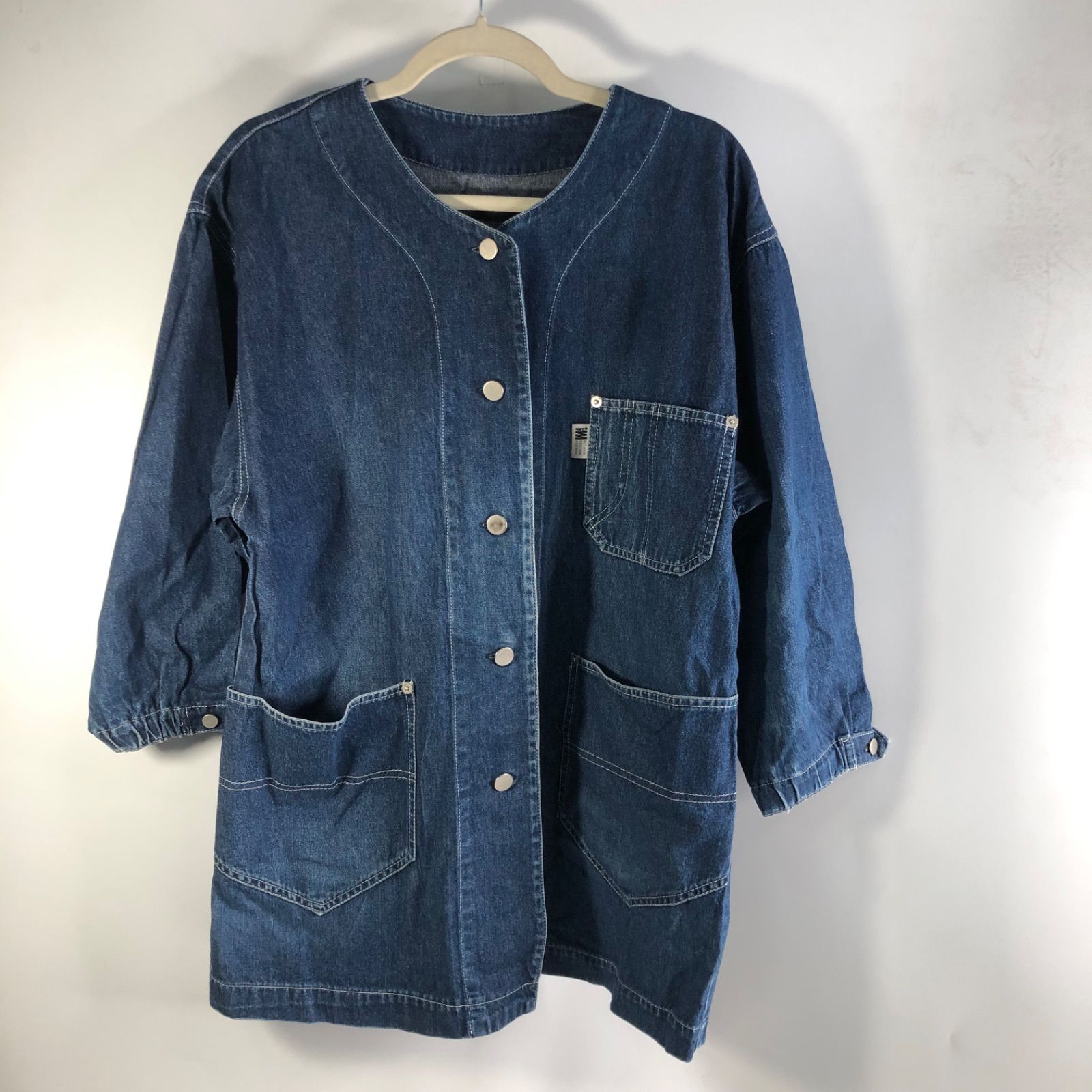 A1112-22-8 im MIYAKE DESIGN STUDIO イッセイミヤケ ノー デニム ジャケット ブルー サイズM 152-160