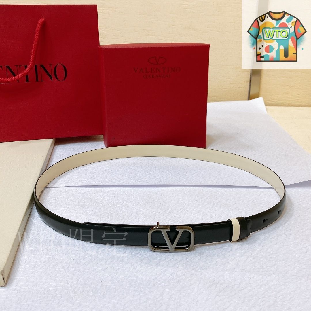 WTO通販 VALENTINO GARAVANI ヴァレンティーノ ガラヴァーニ VLOGO SIGNATURE レザーベルト-WTO輸入-VSU16