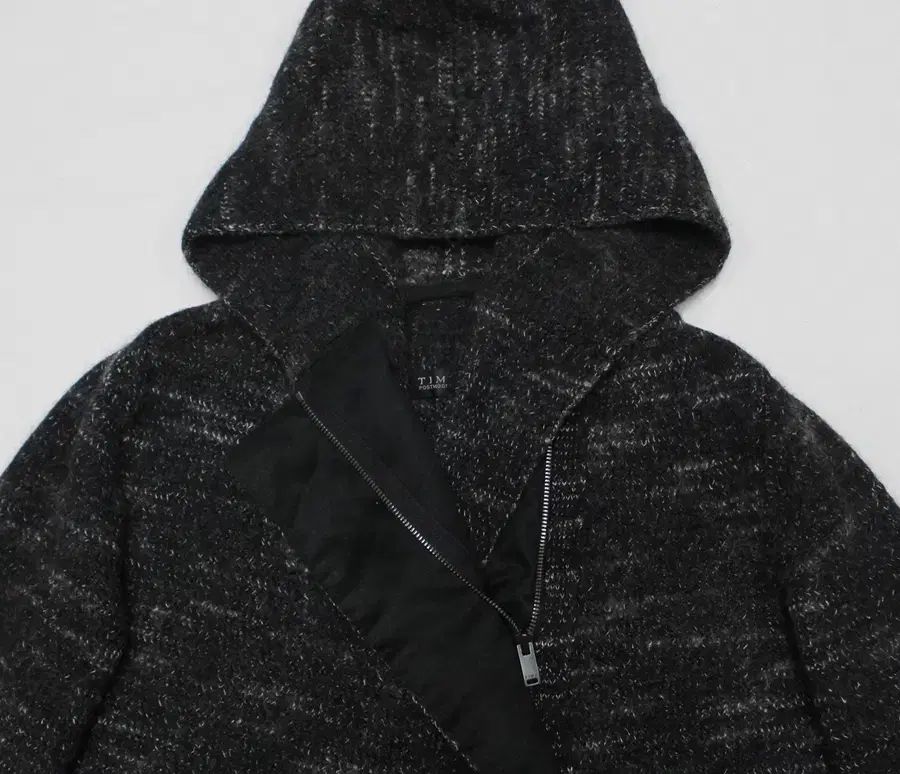 TIME レディース ルーズフィット 90 WHO フード ジップアップニット カーディガン ジャケット R06