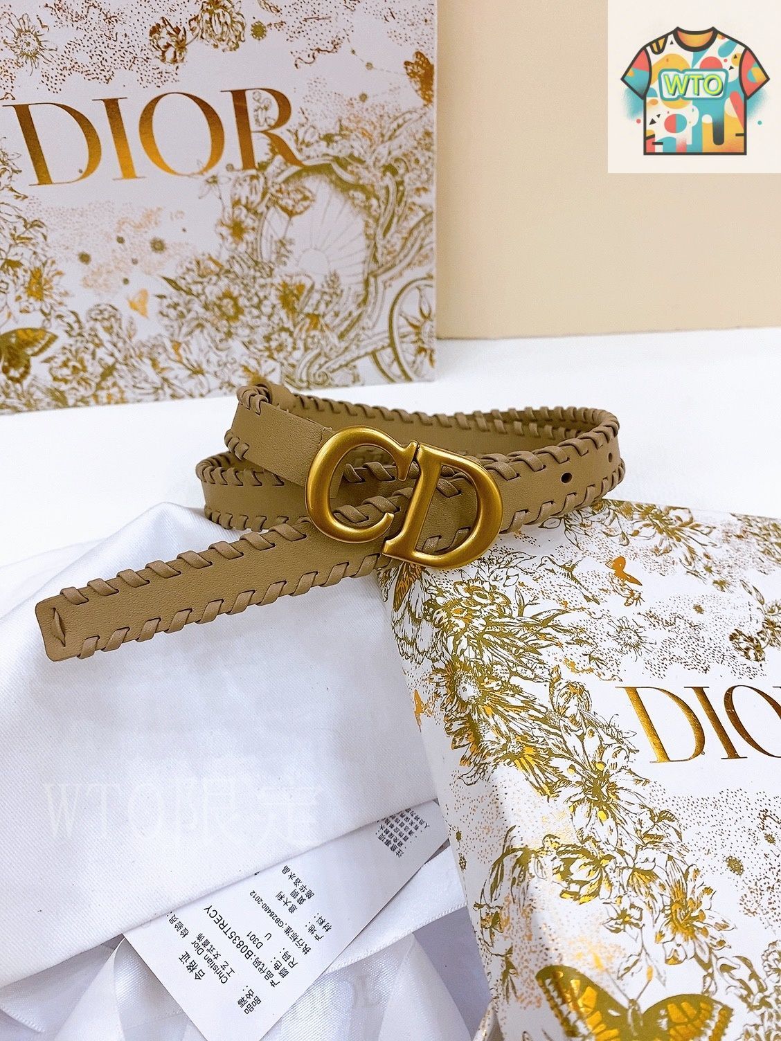 WTO通販 Dior Saddle Belt ブラックスムースレザー-WTO輸入-UGB23