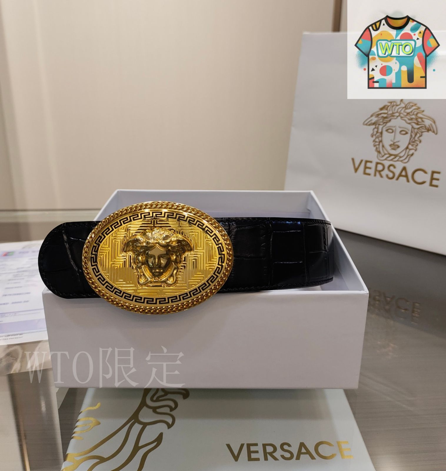 WTO通販 VERSACE ヴェルサーチ レザーベルト-WTO輸入-SFX 15