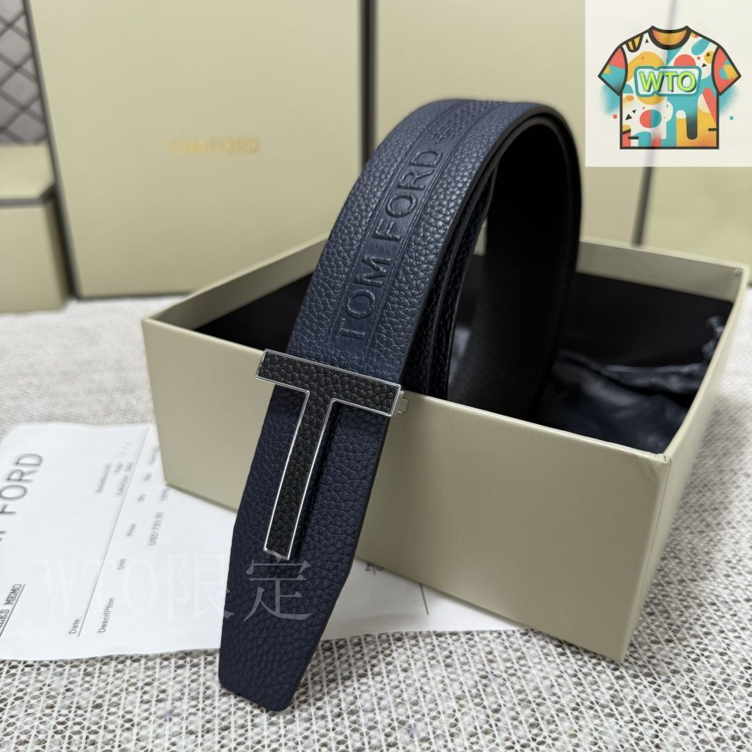 WTO通販 Tom Ford トムフォード ダブルフェイスレザーベルト-WTO輸入-ORF99