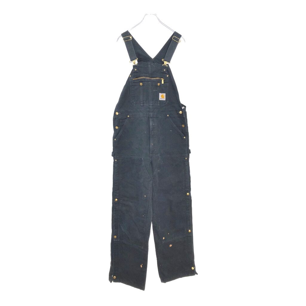 Carhartt カーハート ダック ダブルニー ビブオーバーオール ブラック メンズ W 36 L 32 古着 V 8119