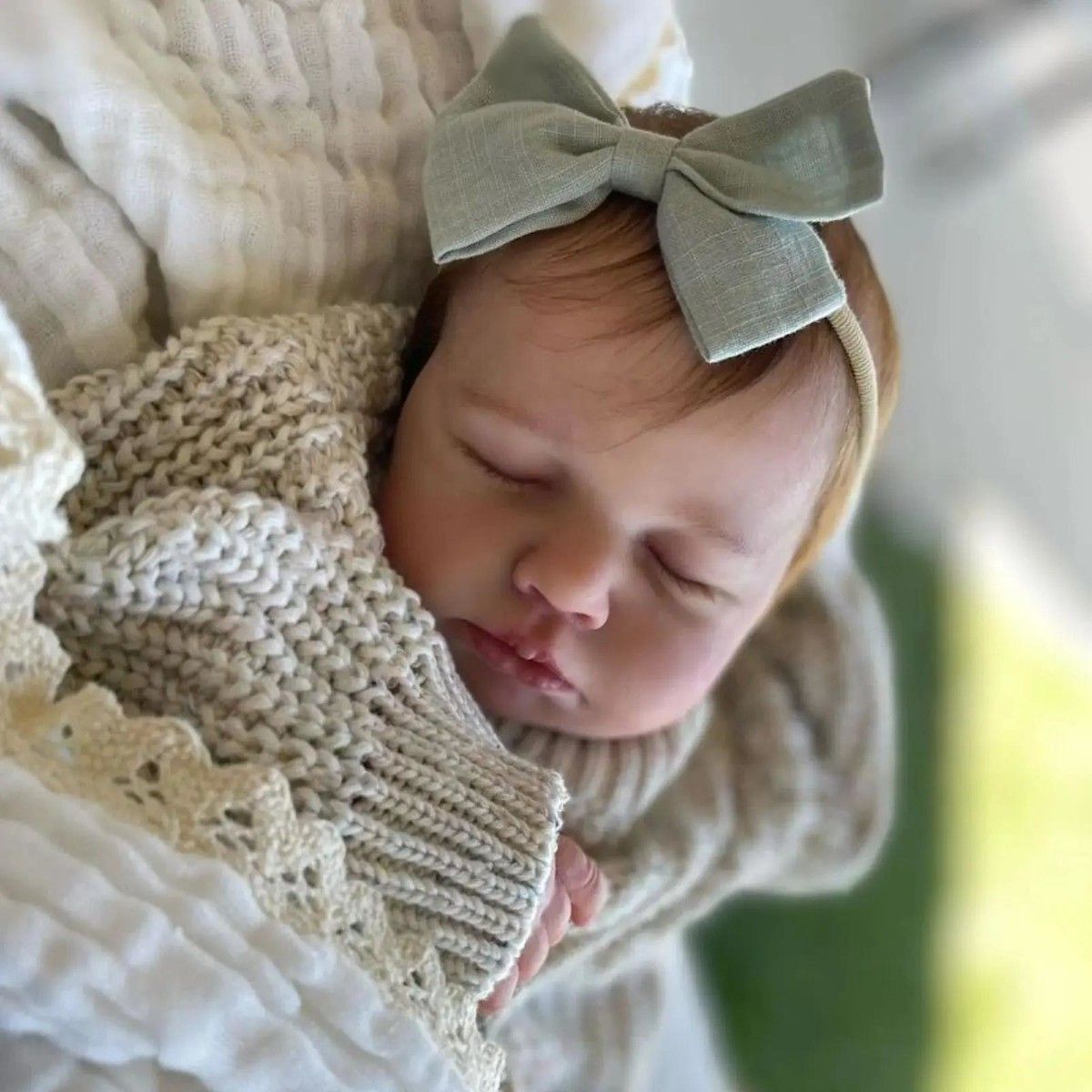 リアルな3 Dペイント 50 cm ベビー リボーン人形 寝顔が 新生児そっくり 布ボディ ソフトビニール製手足 おもちゃ ギフト グレー