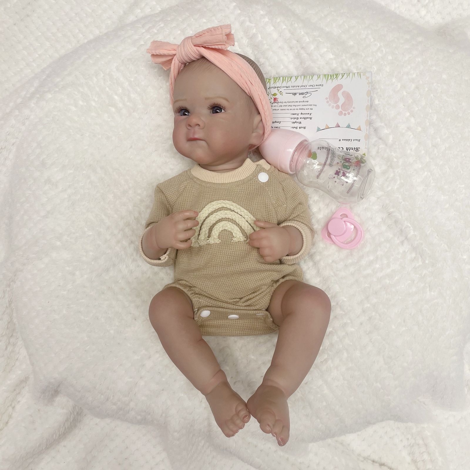 リアルな19インチ】リボーンドール 赤ちゃん人形 全身ビニール製