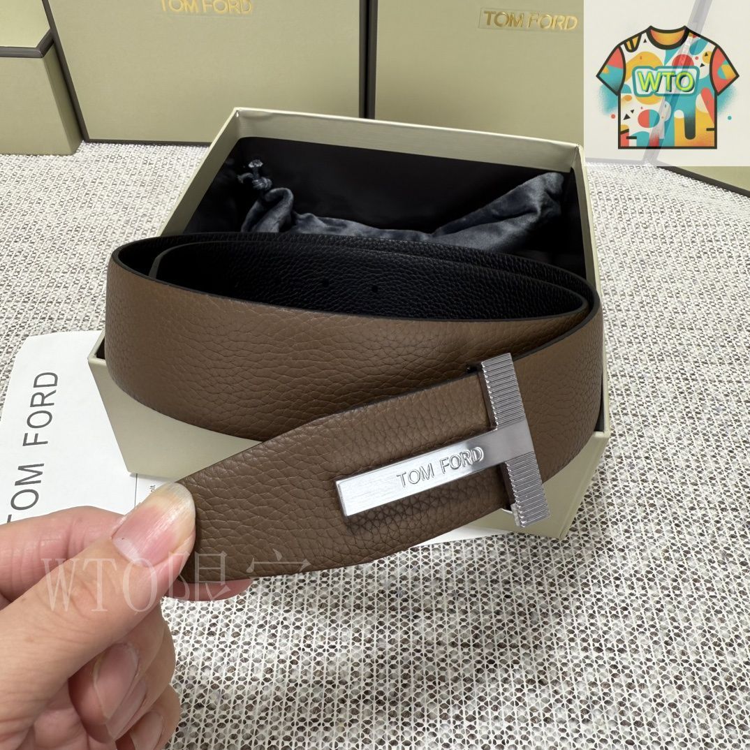 WTO通販 Tom Ford トムフォード ダブルフェイス 1st Layer Leather Belt-WTO輸入-HMP62