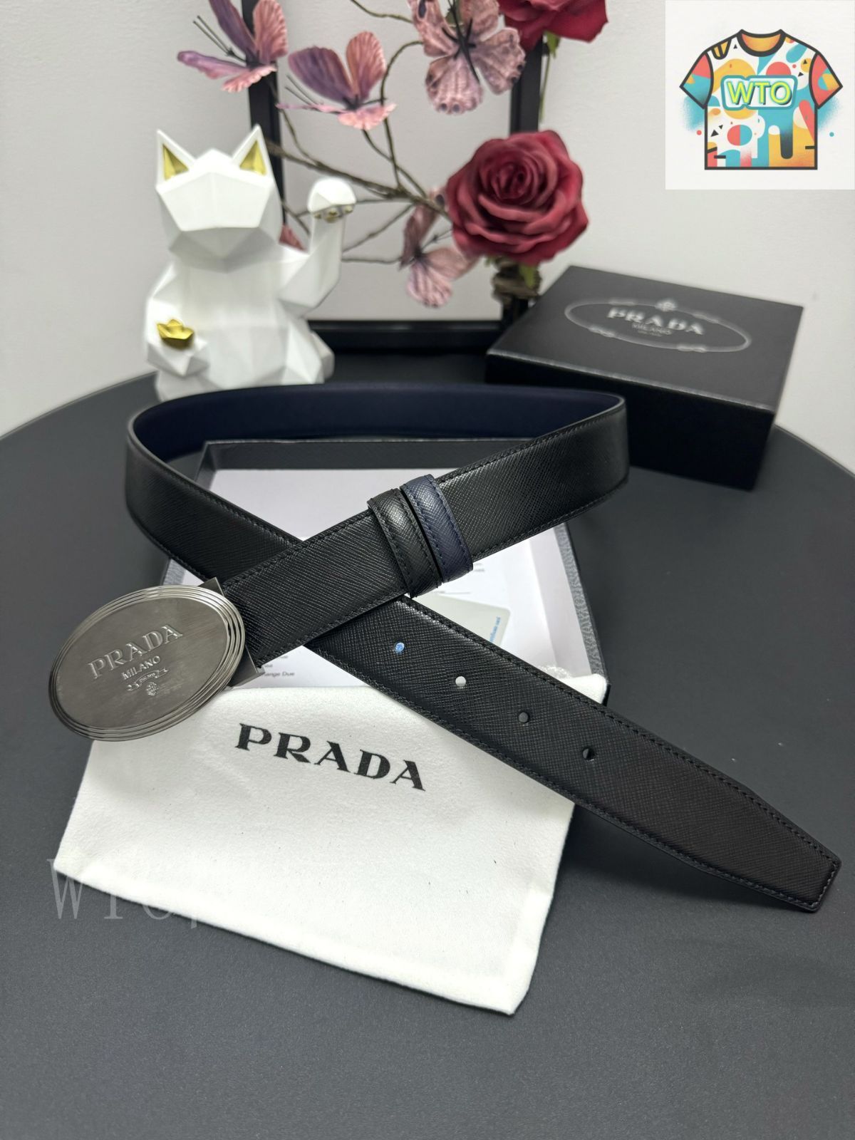 WTO通販 PRADA プラダ クロスグレインレザーアイテム-WTO輸入-PIS07