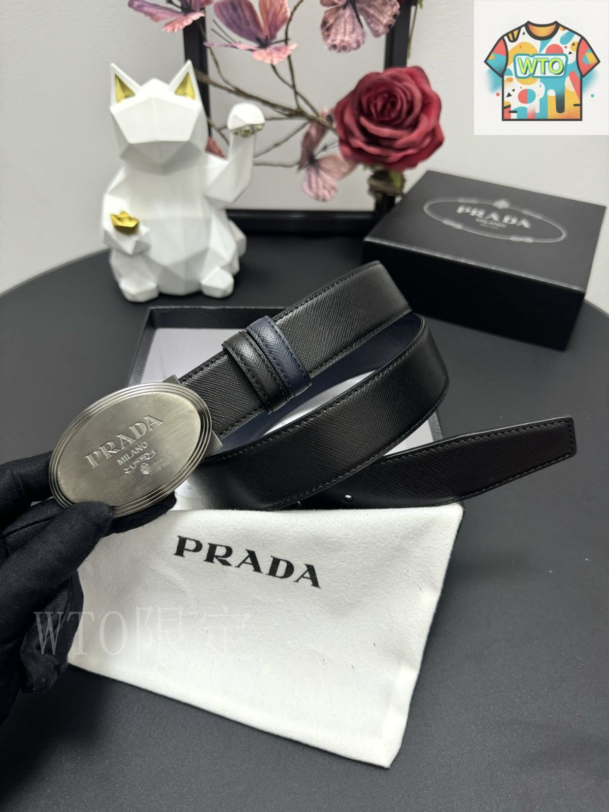 WTO通販 PRADA プラダ クロスグレインレザーアイテム-WTO輸入-PIS07