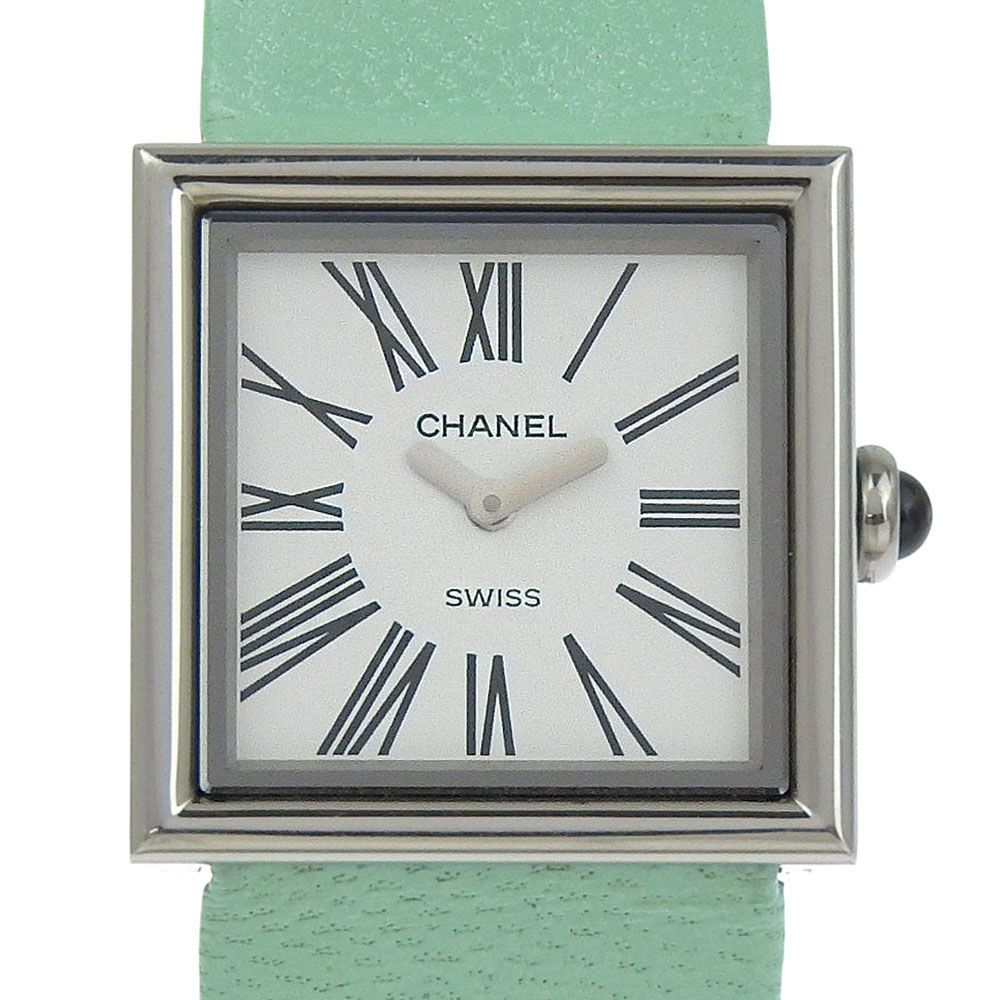 CHANEL シャネル マドモアゼル H0572 ステンレススチール×レザー クオーツ アナログ表示 レディース 白文字盤 腕時計