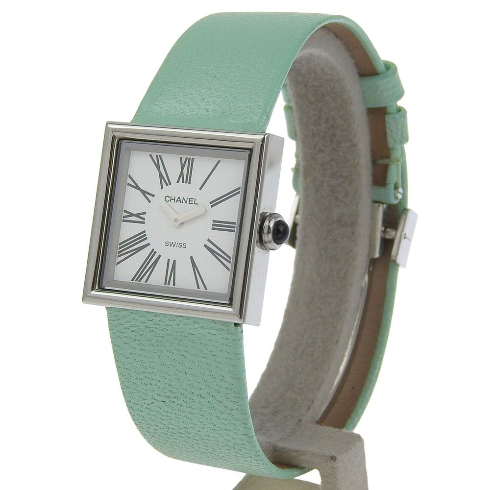CHANEL シャネル マドモアゼル H 0572 ステンレススチール×レザー クオーツ アナログ表示 レディース 白文字盤 腕時計