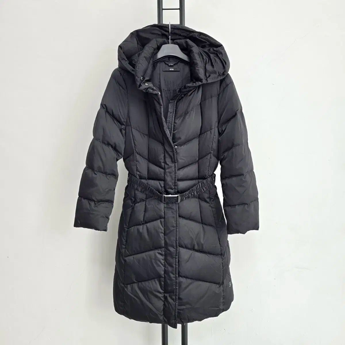 ボス BOSS ダウンジャケット ロング丈 ブラック フード レディース