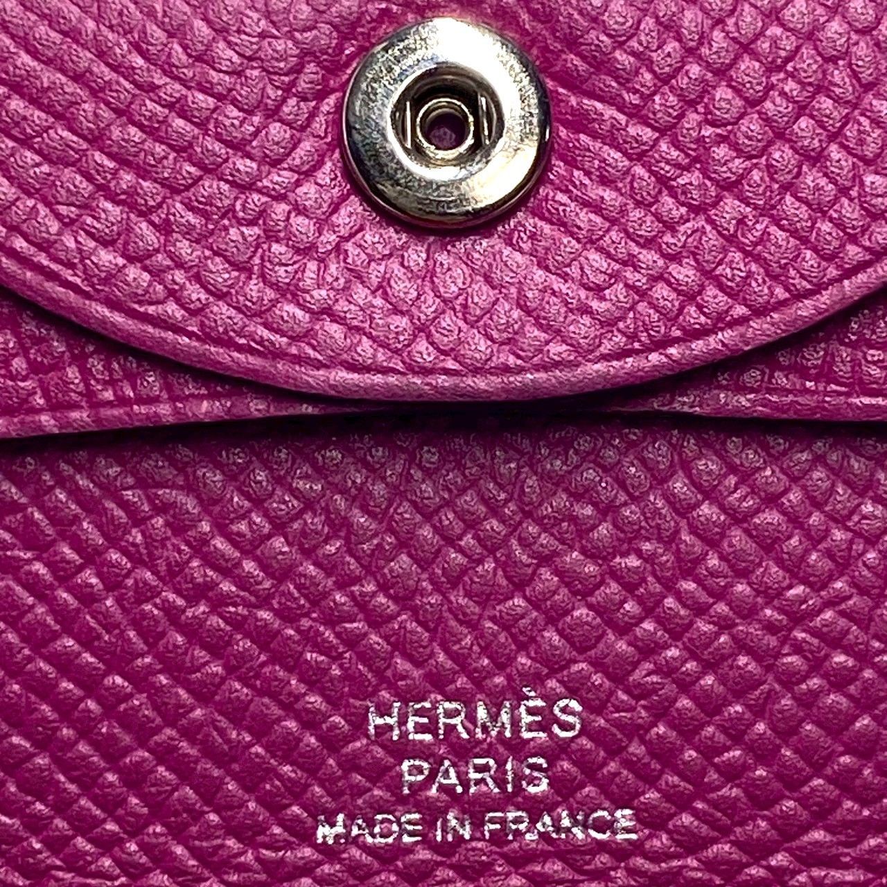 【最新作入荷】 3419 HERMES エルメス Bastia バスティア コインケース 小銭入れ パープル系 安全