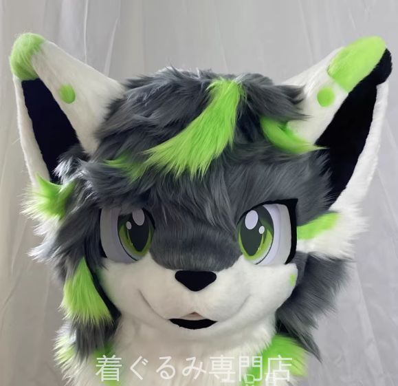 猫 犬 青い 着ぐるみヘッド 全頭ヘッド ケモノ ファースーツ ぬいぐるみ コスプレ コスチューム kigurumi
