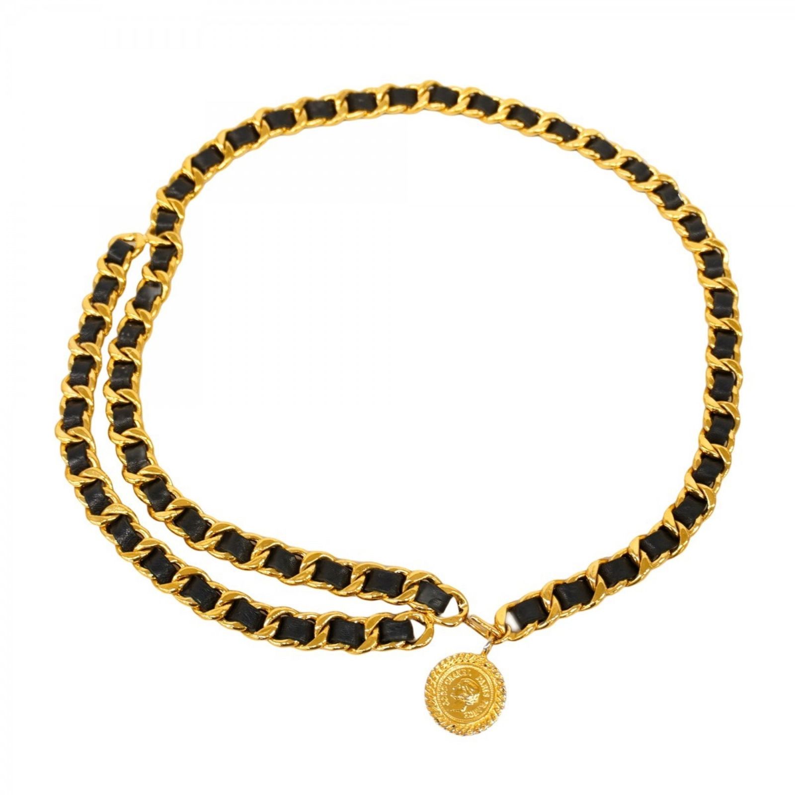 シャネル Chanel シャネル ベルト チェーン ブラック レディース