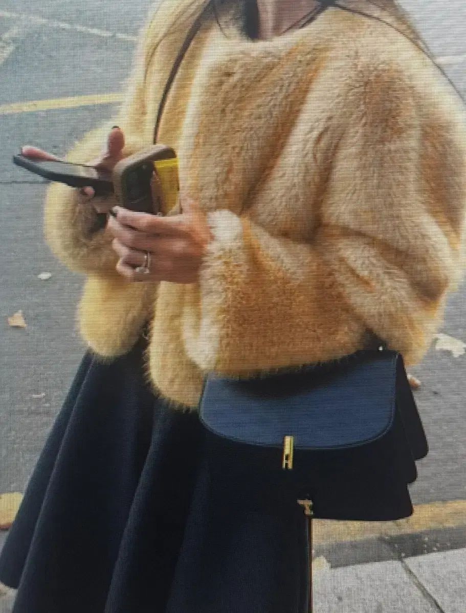 海外配送 GOLD ブラウン ファー ノー ショートジャケット