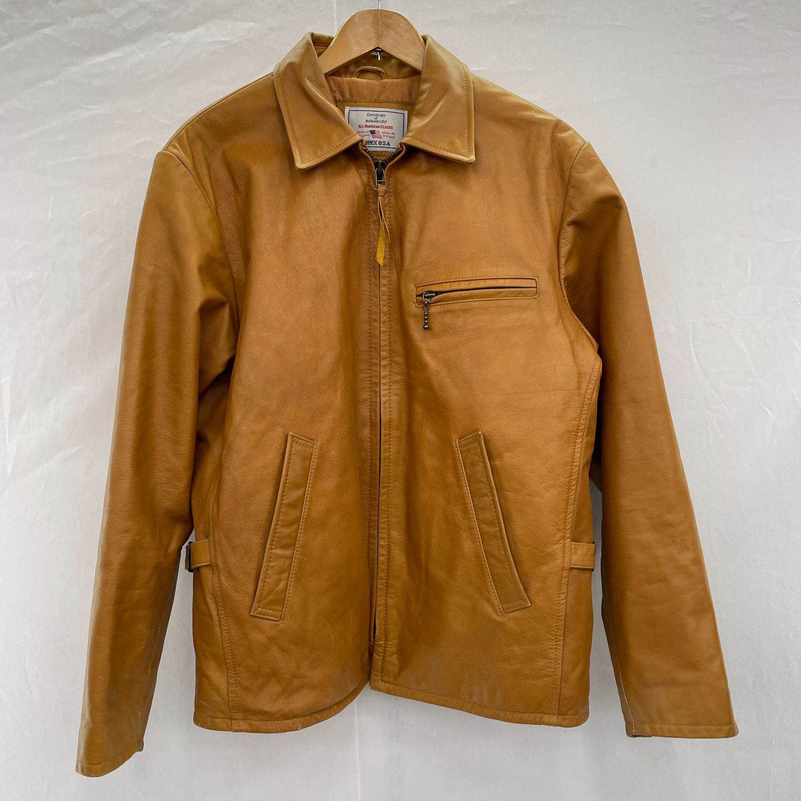 AVIREX ブラウン ミリタリージャケット AVIREX レザージャケット 612107 ブルゾン ブラウン メンズ