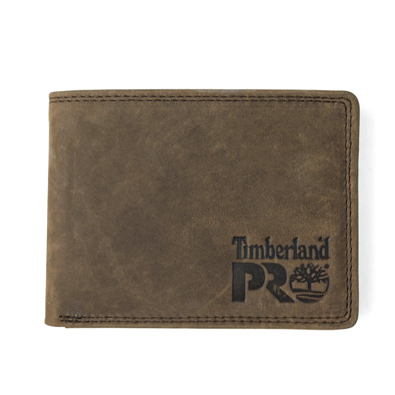 Timberland PRO Men s Leather RFID Wallet with Removable Flip Pocket Card Carrier Dark Brown Pullman On ダークブラウン プルマン One Size