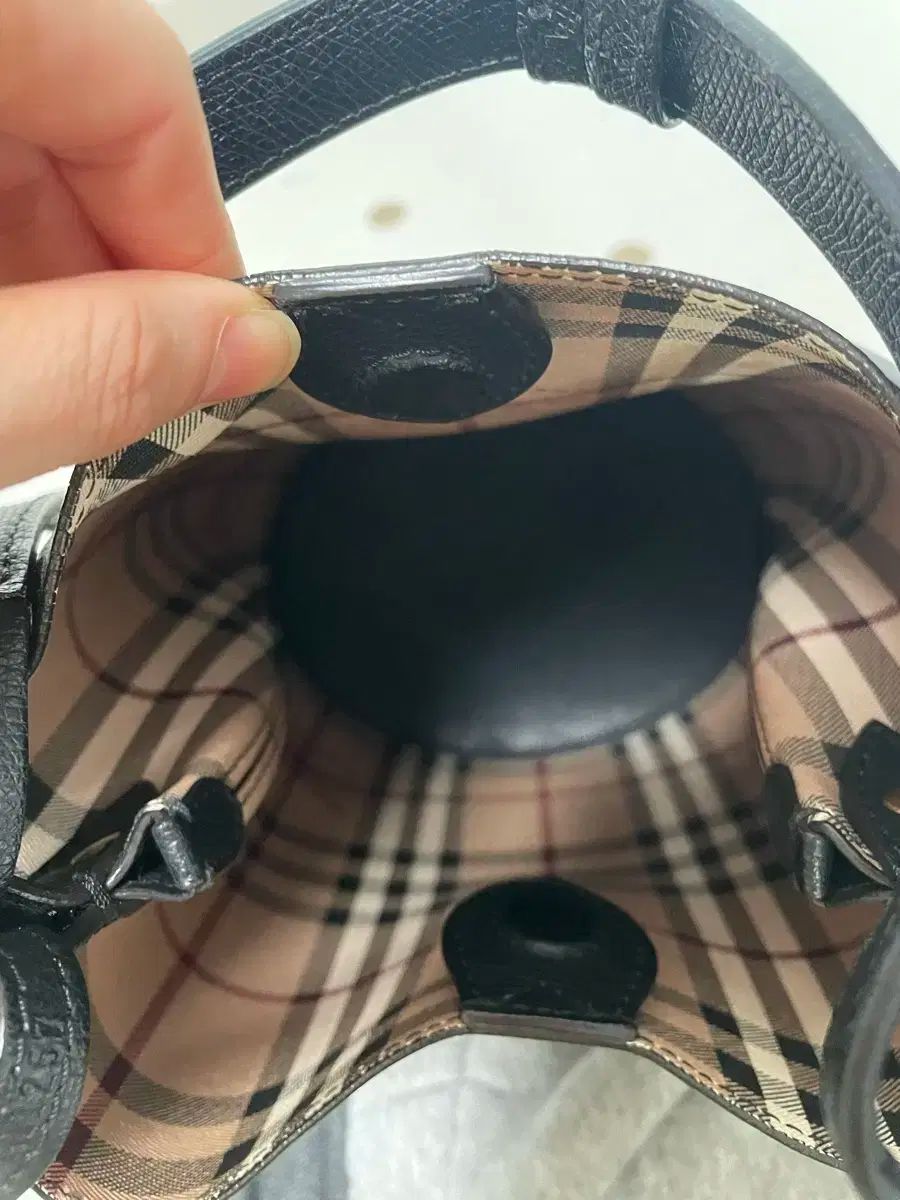 バーバリー ヘイマーケット バケットバッグ