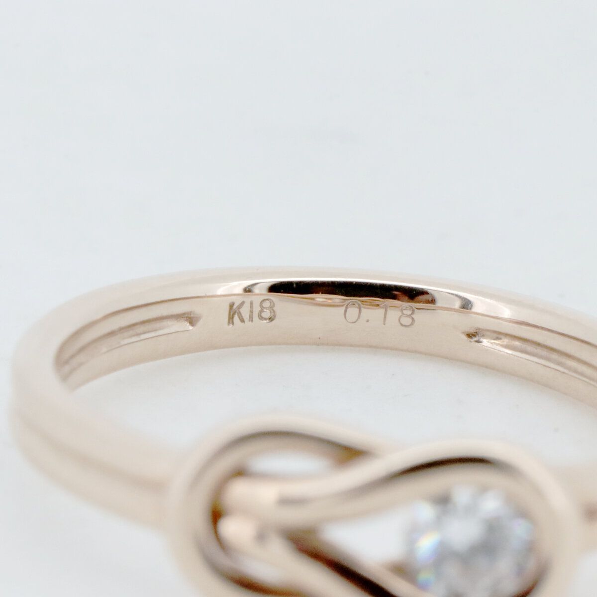 フォーエバーマーク ダイヤモンド リング 指輪 0.18ct 12号 K18PG(18金