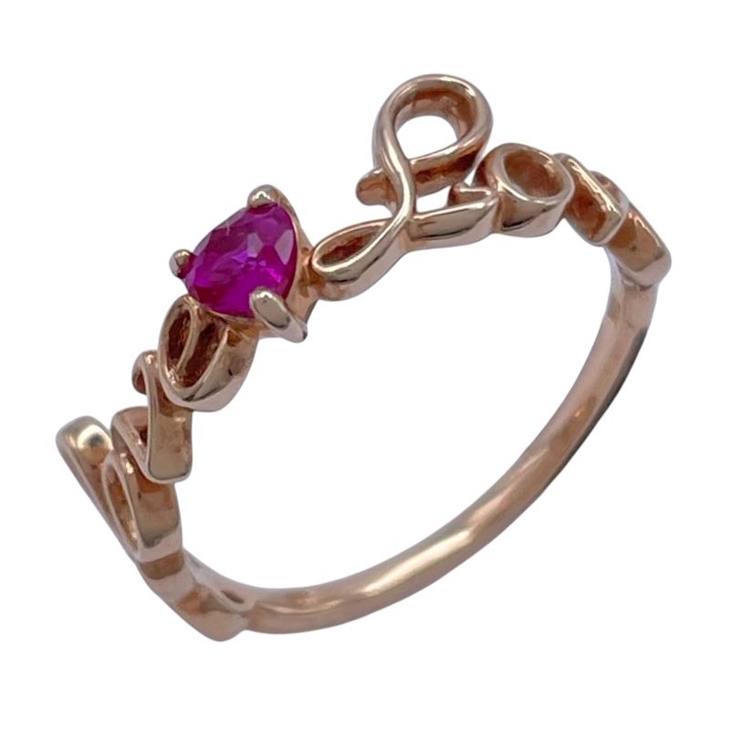 サマンサティアラ Samantha Tiara LOVEモチーフリング ピンクゴールド K 18 ジュエリー