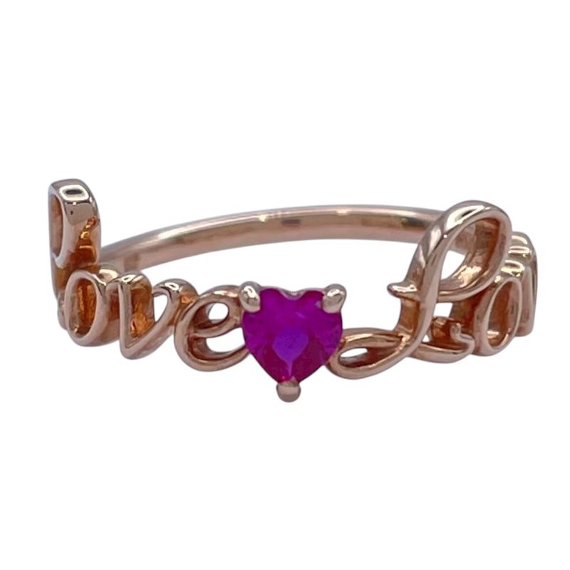 サマンサティアラ Samantha Tiara LOVEモチーフリング ピンクゴールド K 18 ジュエリー