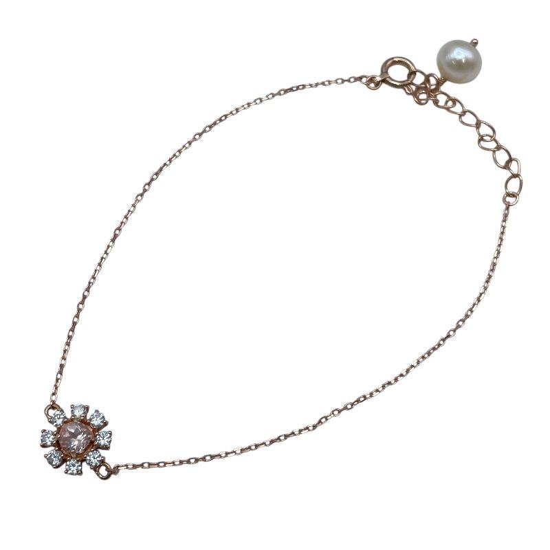 サマンサティアラ Samantha Tiara K10 マルチストーンブレス ピンクゴールド K10 ジュエリー